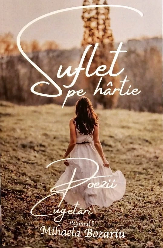 Suflet pe hârtie — coperta cărții semnate de Mihaela Bozariu